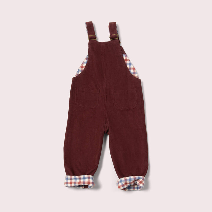 Chocolate Lined Corduroy Dungarees