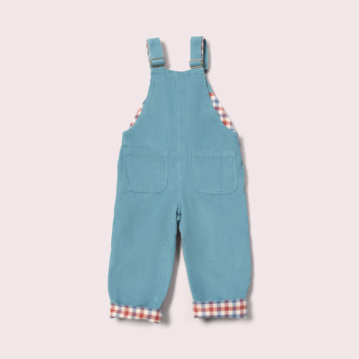 Pale Blue Lined Corduroy Dungarees