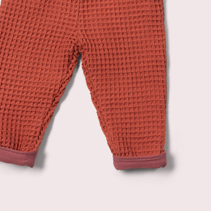 Ginger Chunky Waffle Comfy Trousers