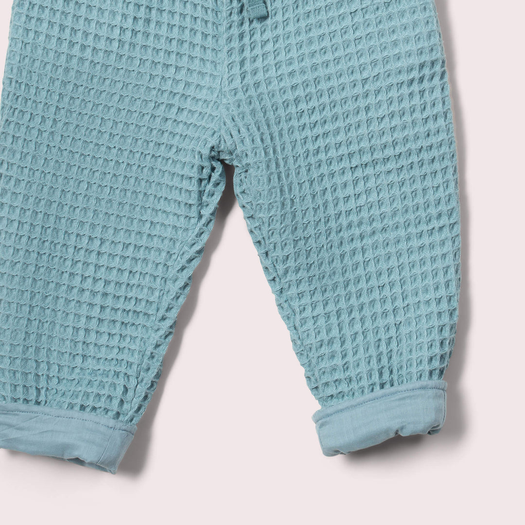 Pale Blue Chunky Waffle Comfy Trousers