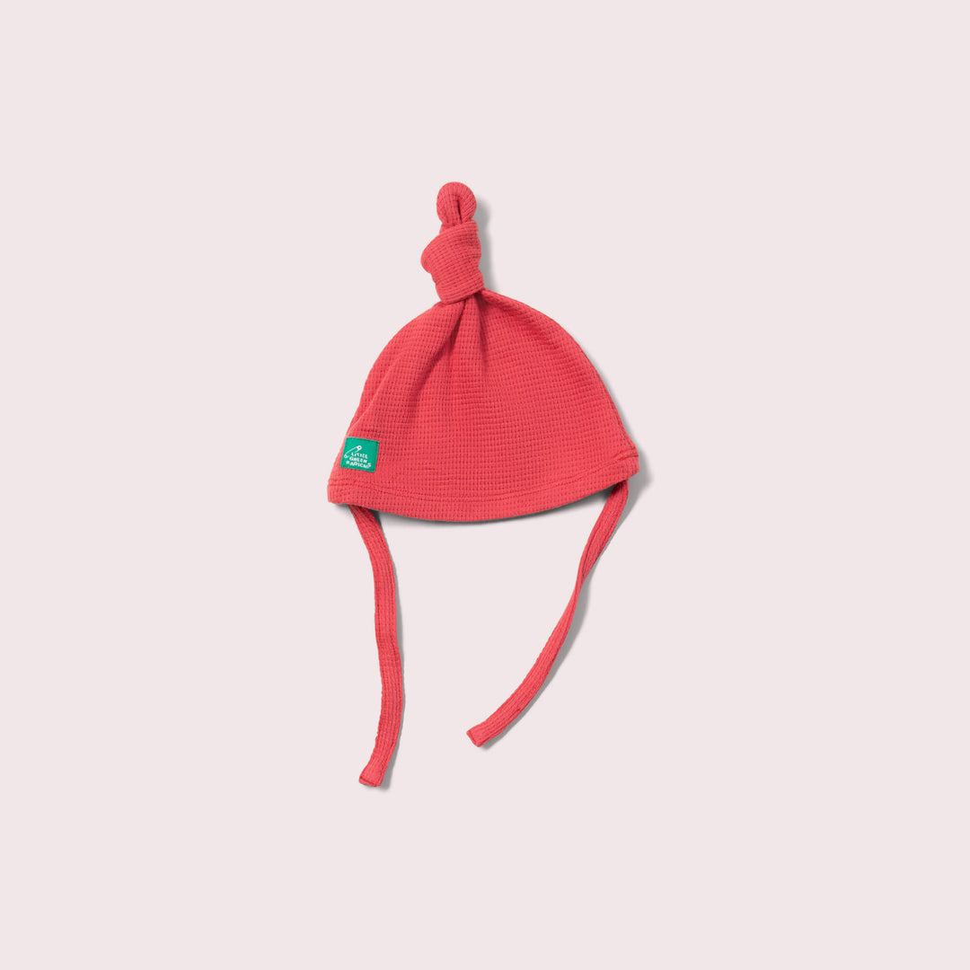 Holly Berry Waffle Tie Hat