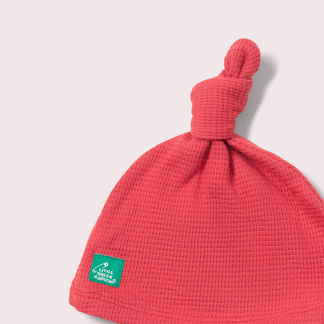 Holly Berry Waffle Tie Hat
