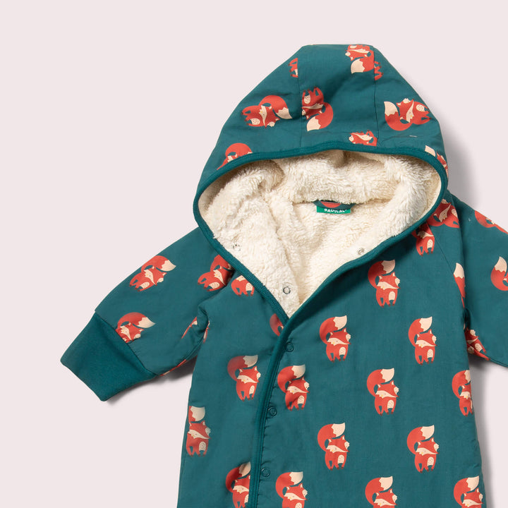 Red Foxes Sherpa Lined Snowsuit