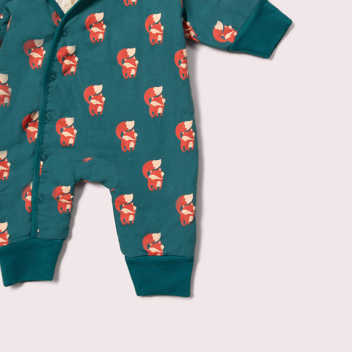 Red Foxes Sherpa Lined Snowsuit