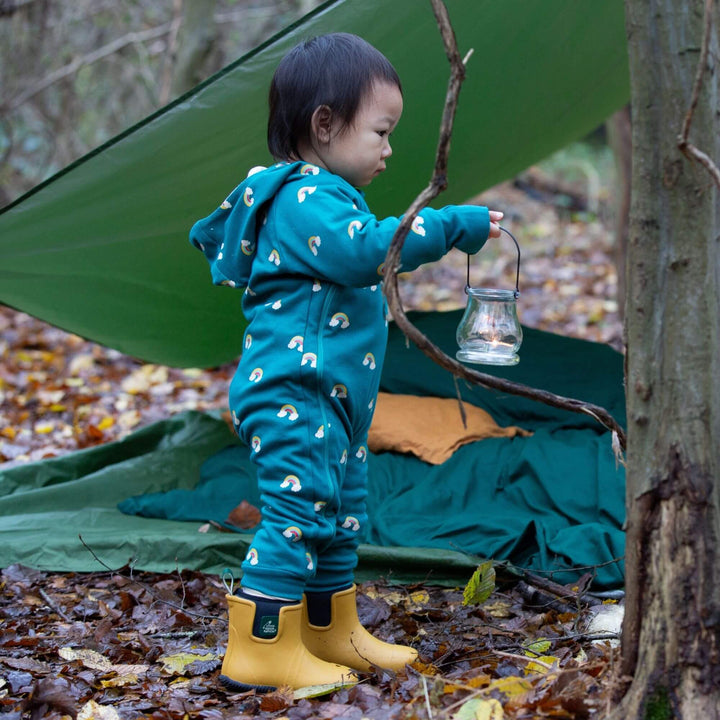 Turquoise Rainbows Hooded Snug Suit