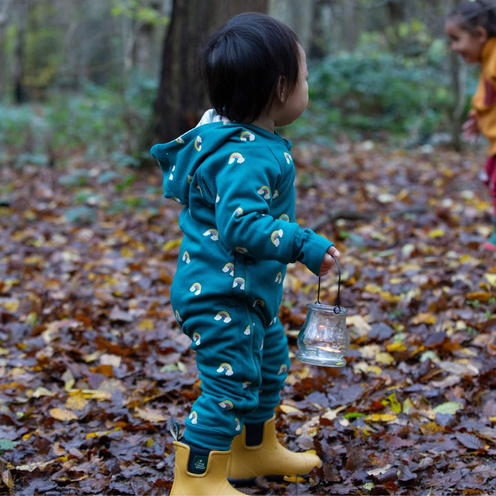 Turquoise Rainbows Hooded Snug Suit