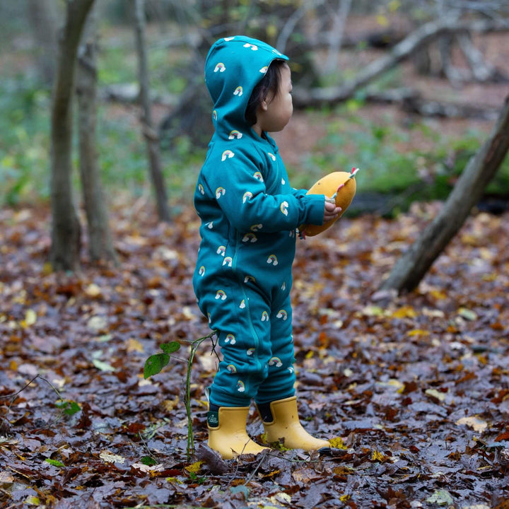 Turquoise Rainbows Hooded Snug Suit