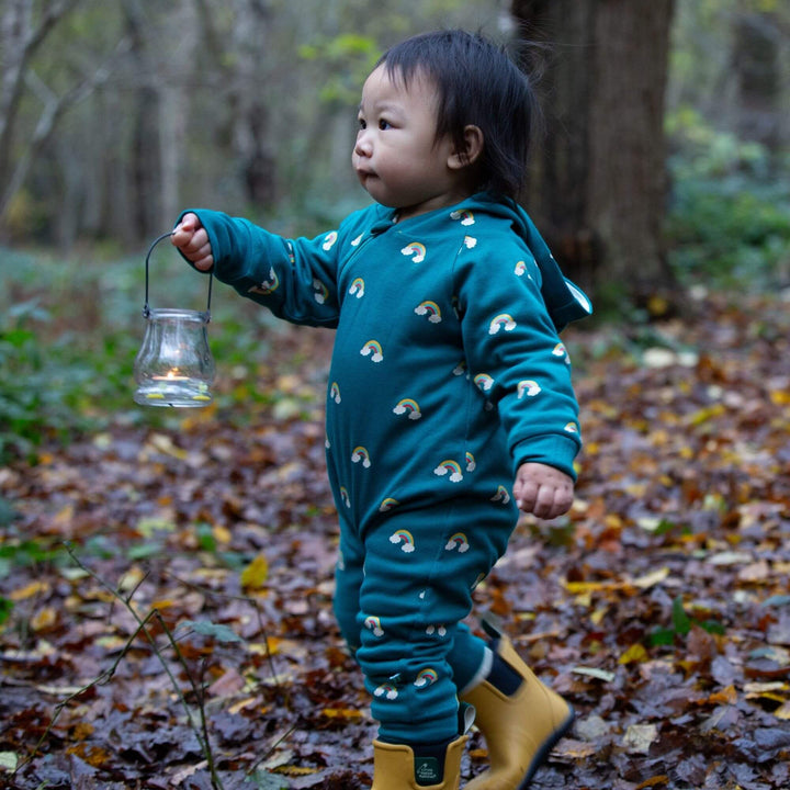 Turquoise Rainbows Hooded Snug Suit