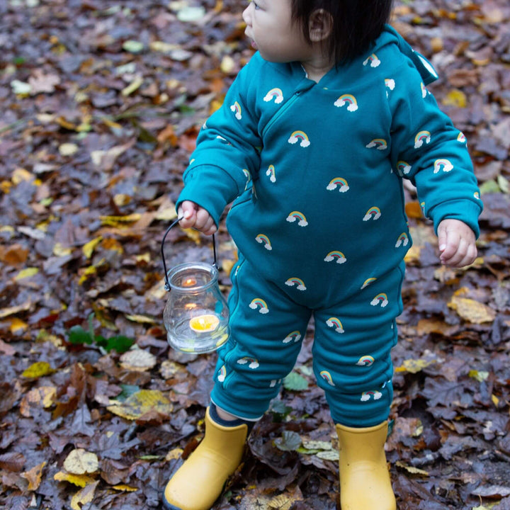 Turquoise Rainbows Hooded Snug Suit