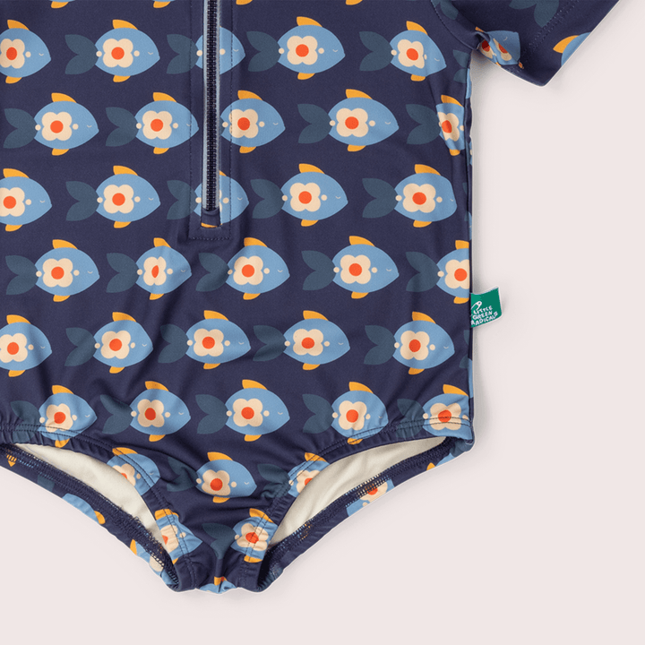 Little Fish UPF 50 Recycled Short Sleeve Swimsuit