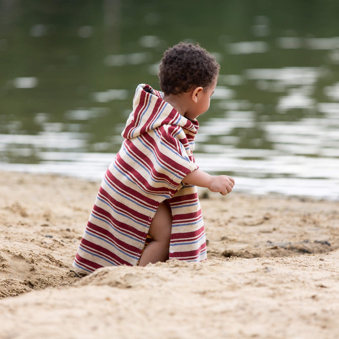 Beach Stripe Baby Towel Poncho