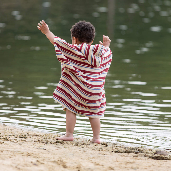 Beach Stripe Baby Towel Poncho