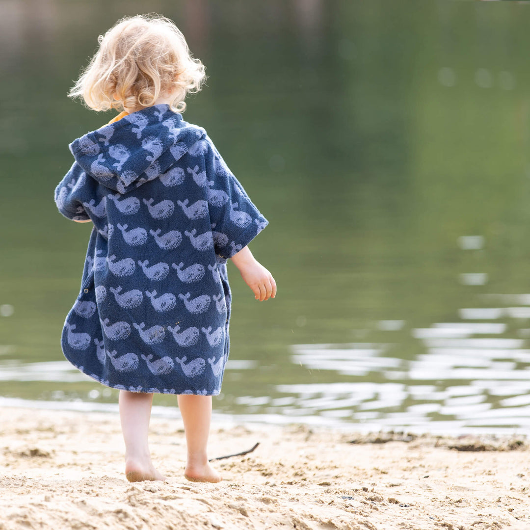 Singing Whales Baby Towel Poncho