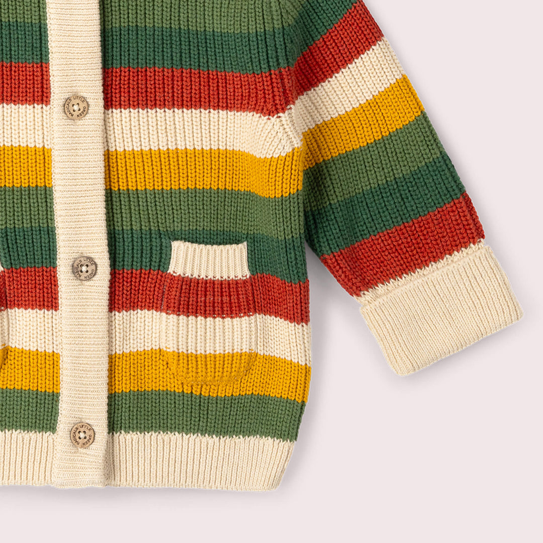 Spring Rainbow Knitted Snuggly Cardigan MULTI / 12-24m