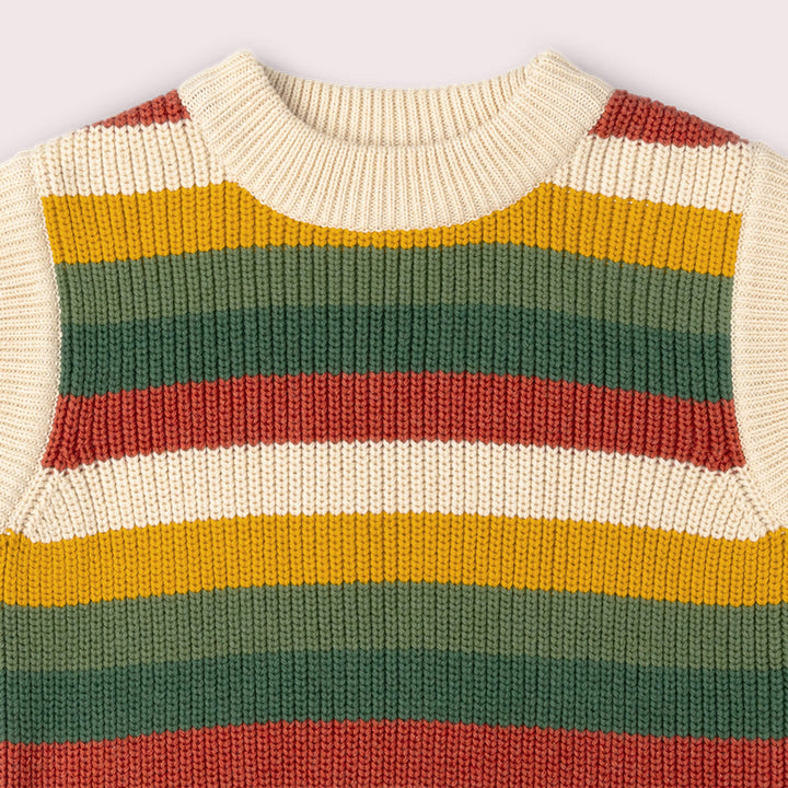 Spring Rainbow Knitted Snuggly Pullover MULTI / 12-24m