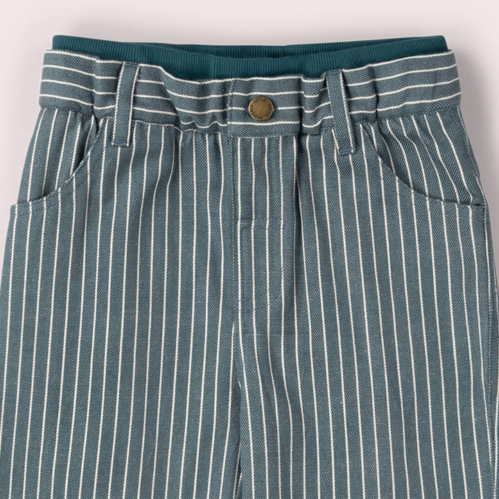 Navy Stripe Rib Waistband Pocket Trousers Navy / 18-24m