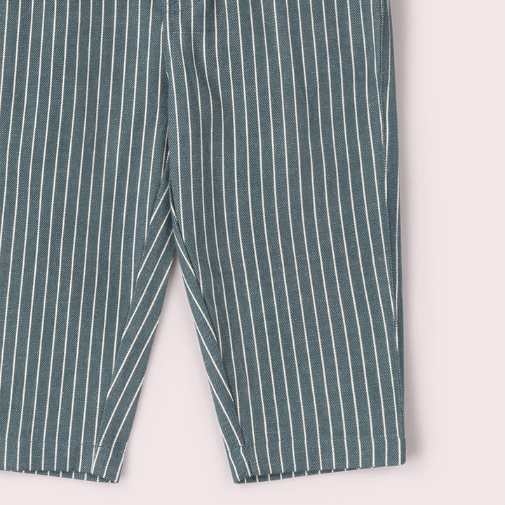 Navy Stripe Rib Waistband Pocket Trousers Navy / 18-24m