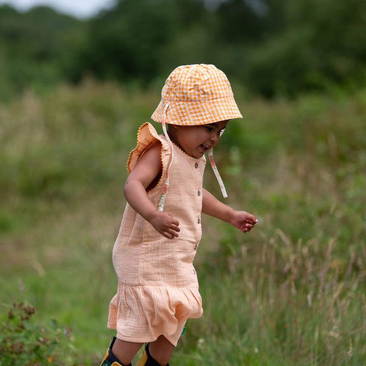 Coral Pink Dropped Waist Dress Pink / 18-24m