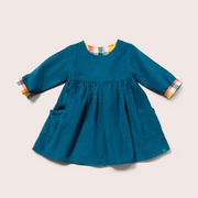 Deep Blue After Day Reversible Corduroy Pocket Dress