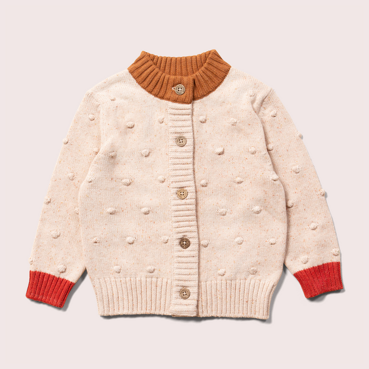 From One To Another Oatmeal Popcorn Snuggly Knitted Cardigan