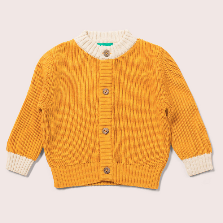 From One To Another Gold Snuggly Knitted Cardigan