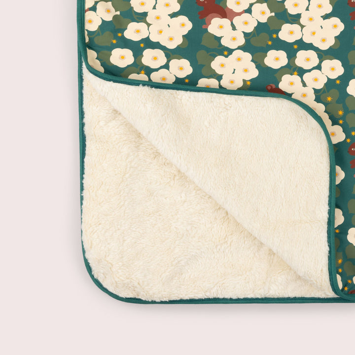 Hedgerow Sherpa Hooded Organic Baby Blanket