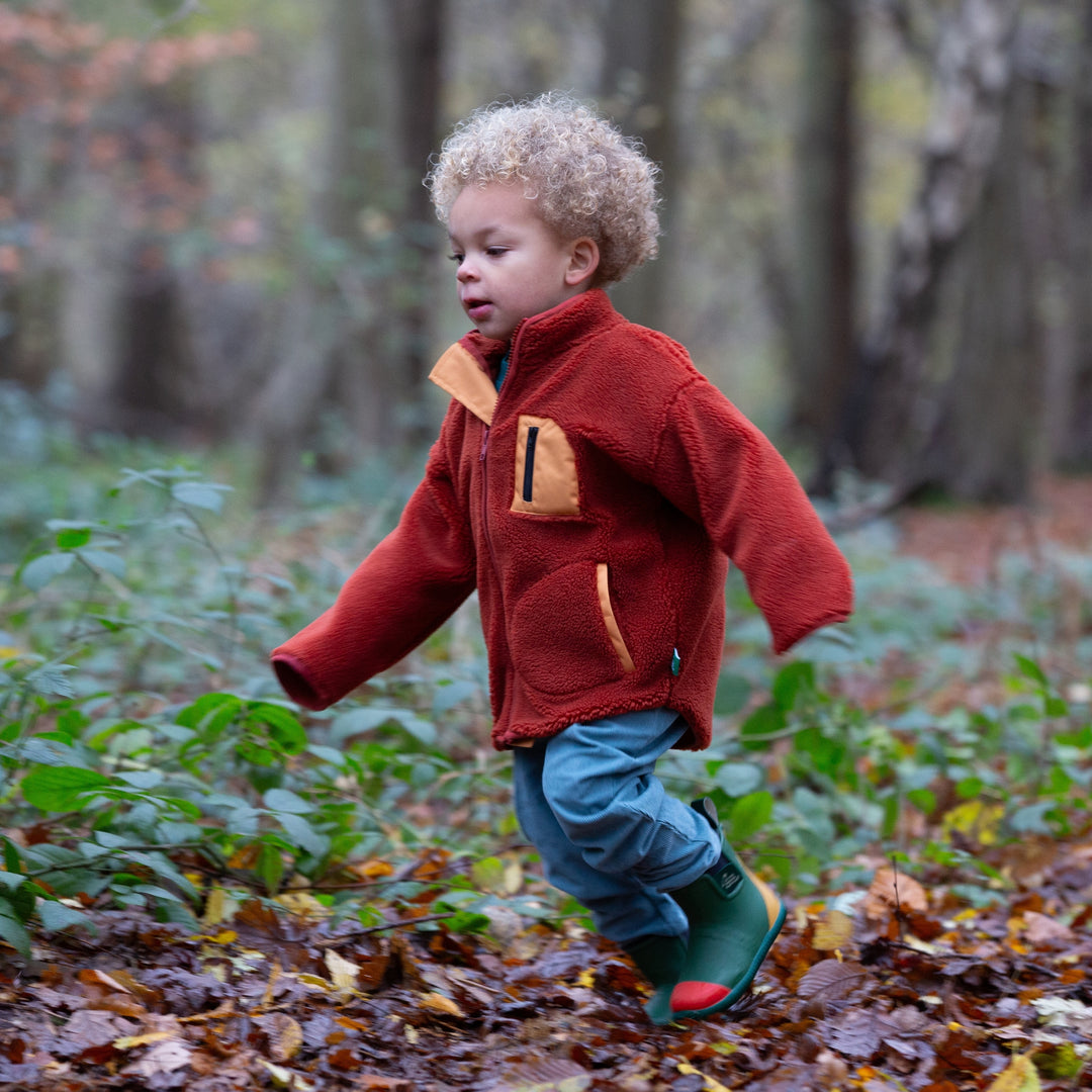 Ginger Zip Up Cosy Recycled Fleece Jacket