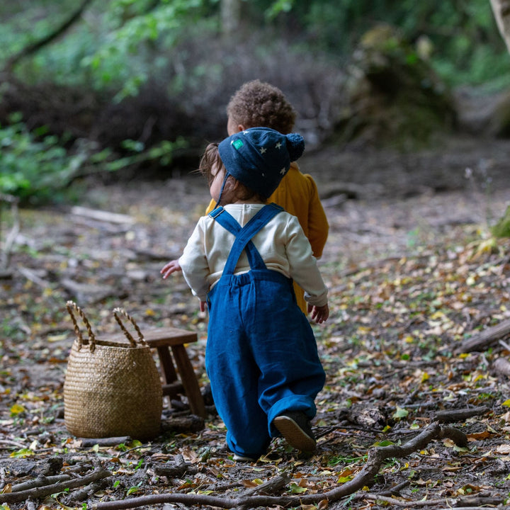 Deep Blue Classic Corduroy Dungarees