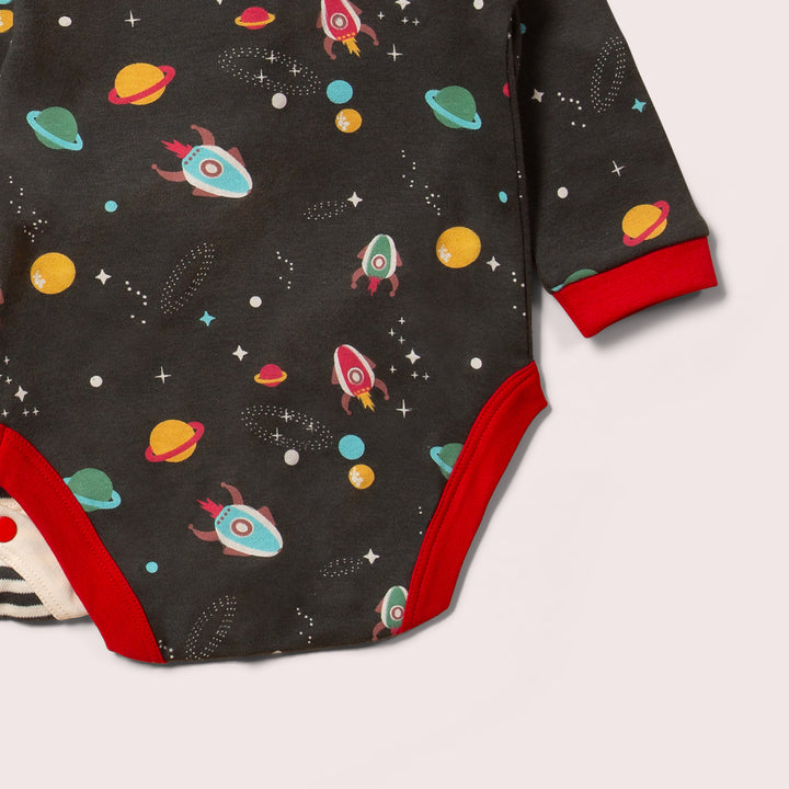 Outer Space Organic Baby Bodysuit Set - 2 Pack