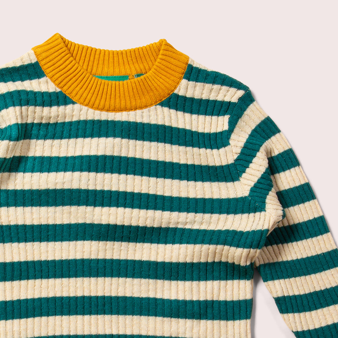 From One To Another Everglade Striped Knitted Jumper