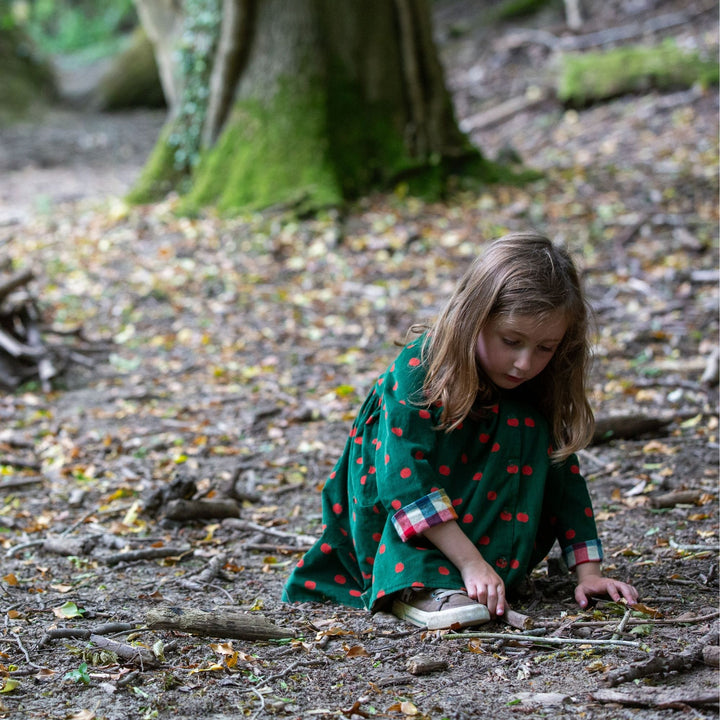 Apple Day After Day Reversible Corduroy Pocket Dress