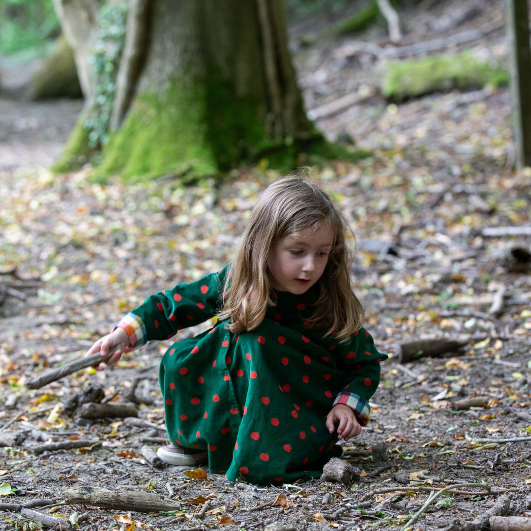 Apple Day After Day Reversible Corduroy Pocket Dress