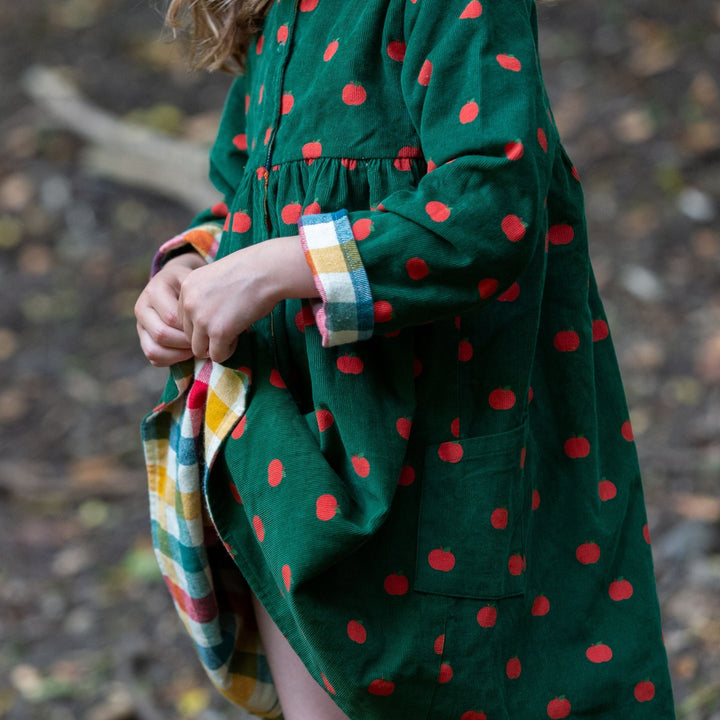 Apple Day After Day Reversible Corduroy Pocket Dress