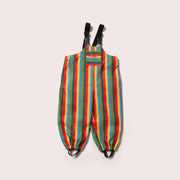 Rainbow Stripe Adventure Waterproof Recycled Dungarees