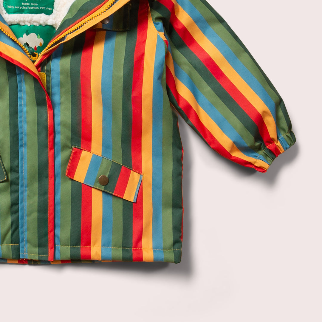 Rainbow Stripe Adventure Recycled Waterproof Winter Coat