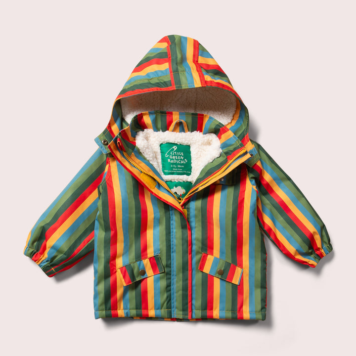 Rainbow Stripe Adventure Recycled Waterproof Winter Coat