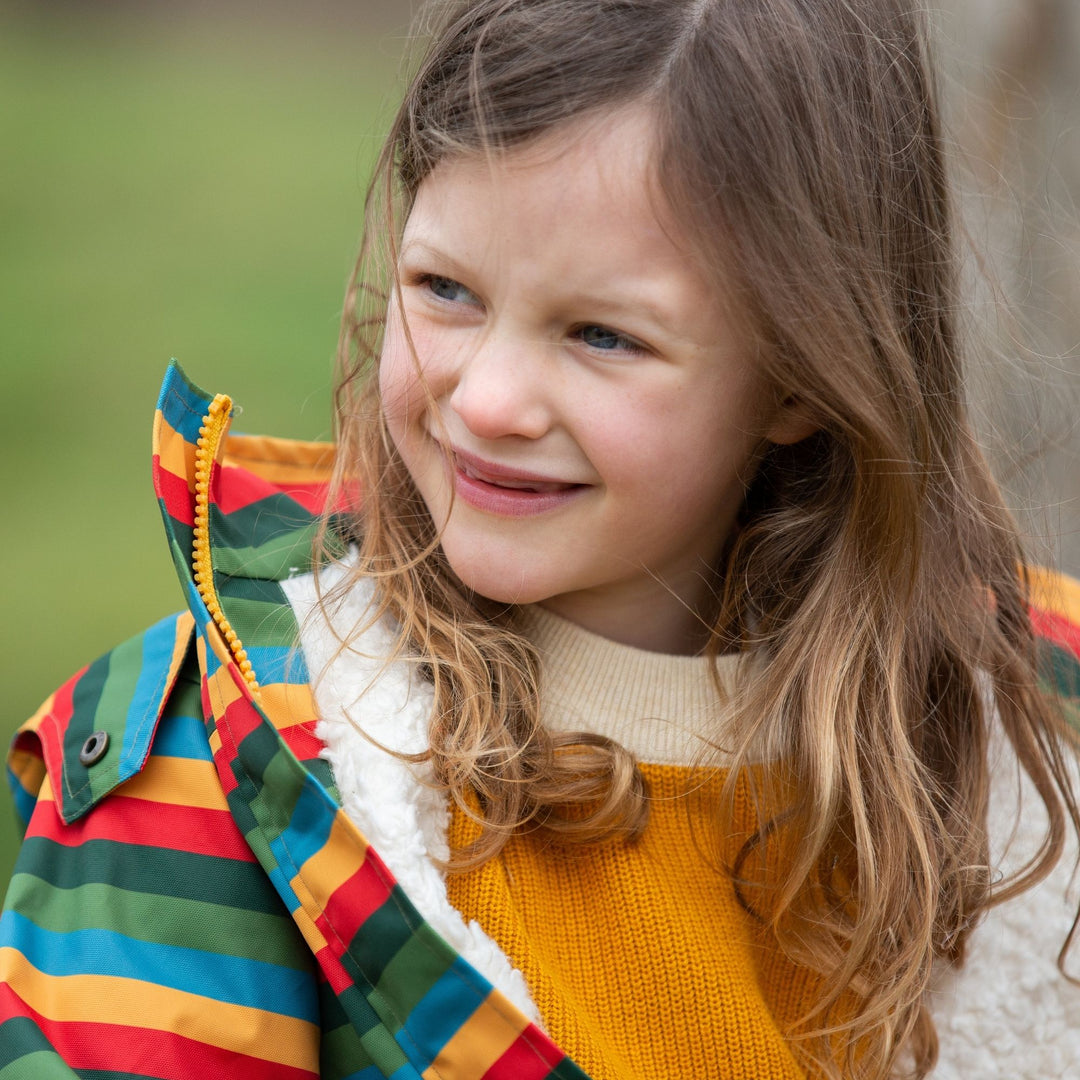 Rainbow Stripe Adventure Recycled Waterproof Winter Coat