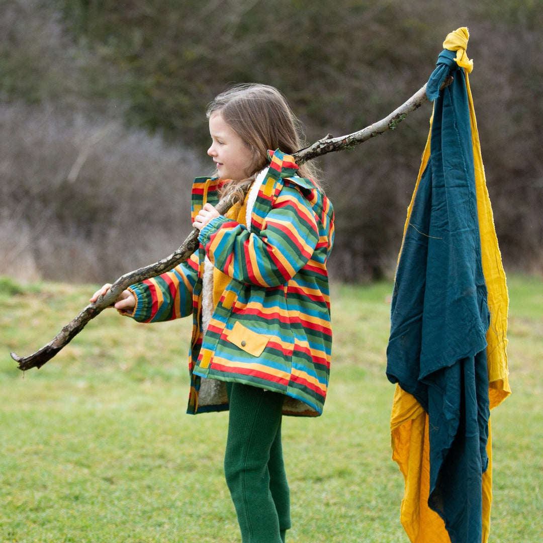 Rainbow Stripe Adventure Recycled Waterproof Winter Coat