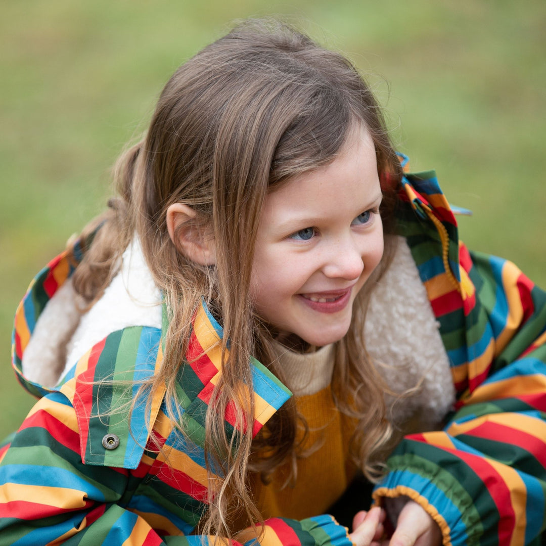 Rainbow Stripe Adventure Recycled Waterproof Winter Coat