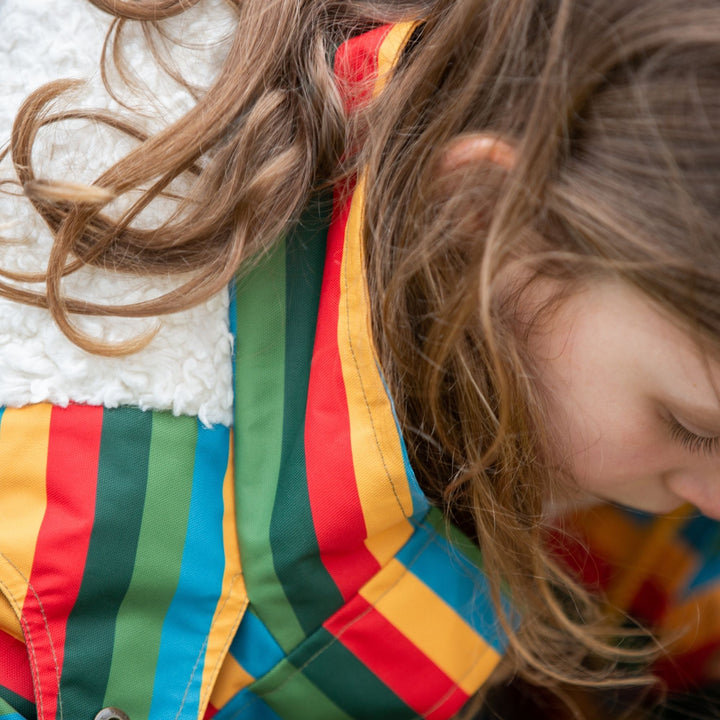 Rainbow Stripe Adventure Recycled Waterproof Winter Coat