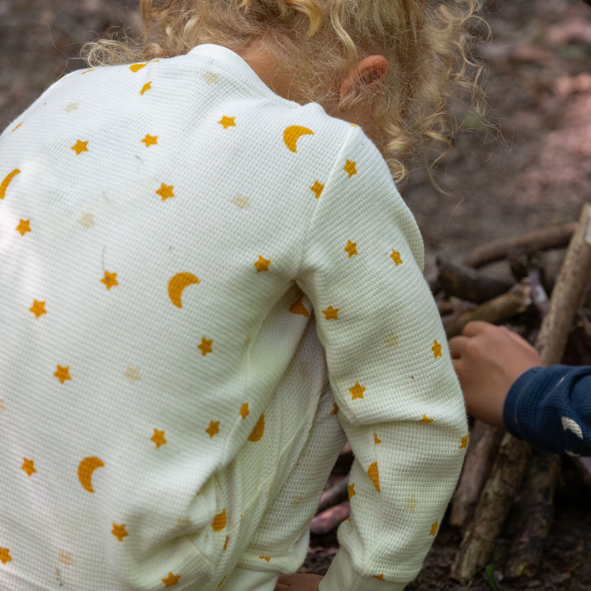 Cream Waffle Stars Organic Pyjamas NOT AVAILABLE for USA/AUS/CAN