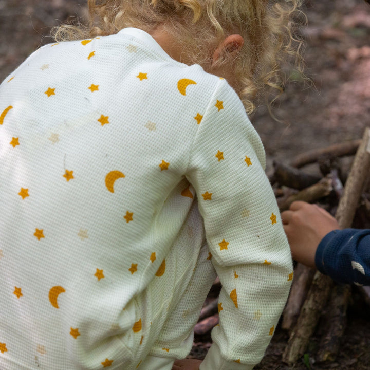 Cream Waffle Stars Organic Pyjamas