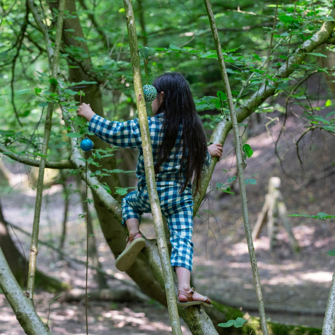 Blue Check Classic Button Up Pyjamas