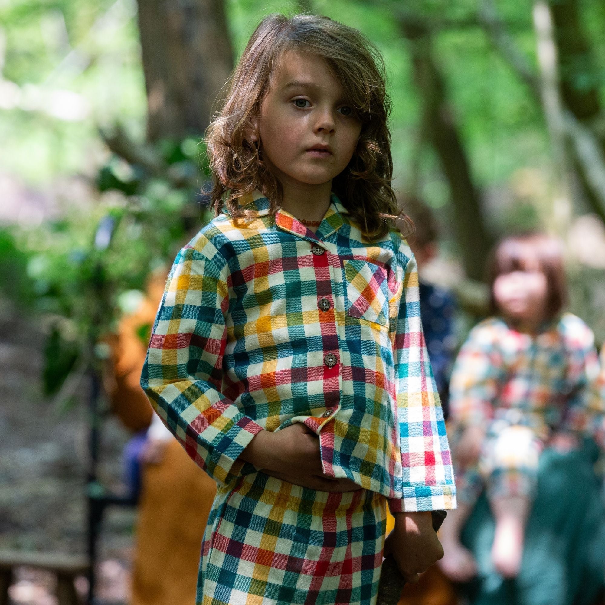 Rainbow Check Classic Button Up Pyjamas NOT AVAILABLE for USA/AUS/CAN