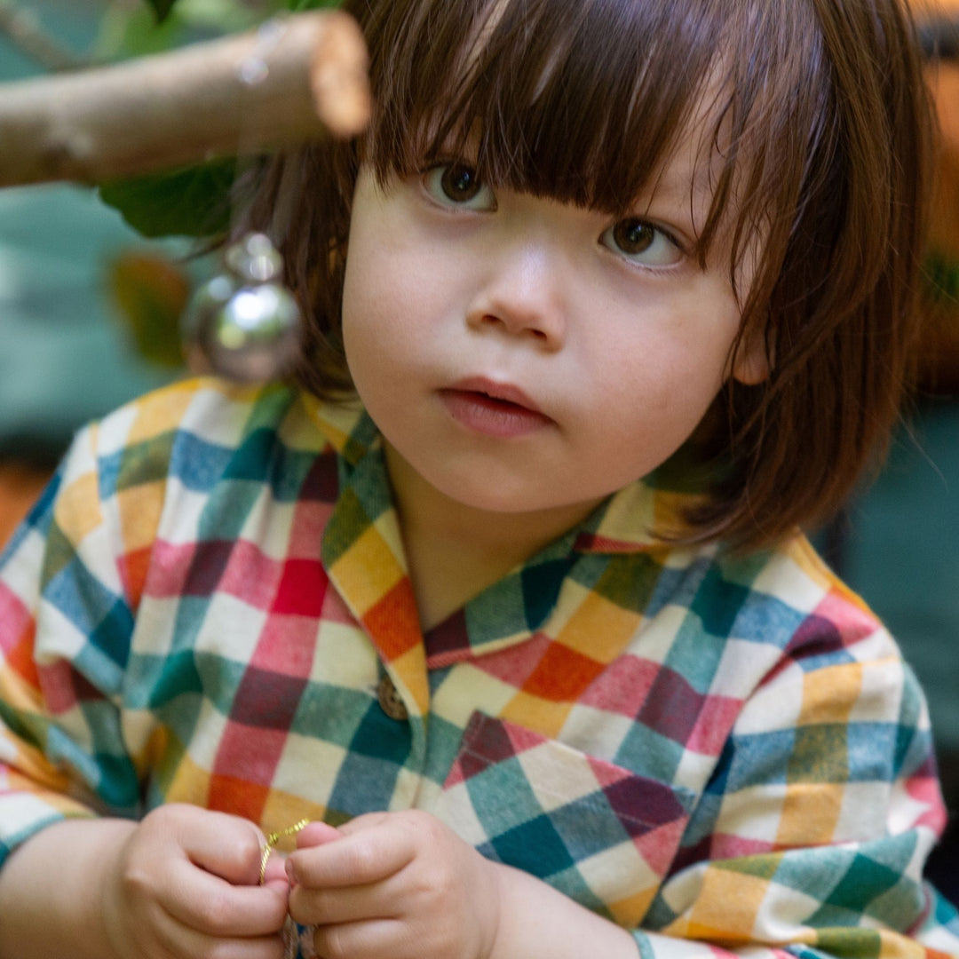 Rainbow Check Classic Button Up Pyjamas