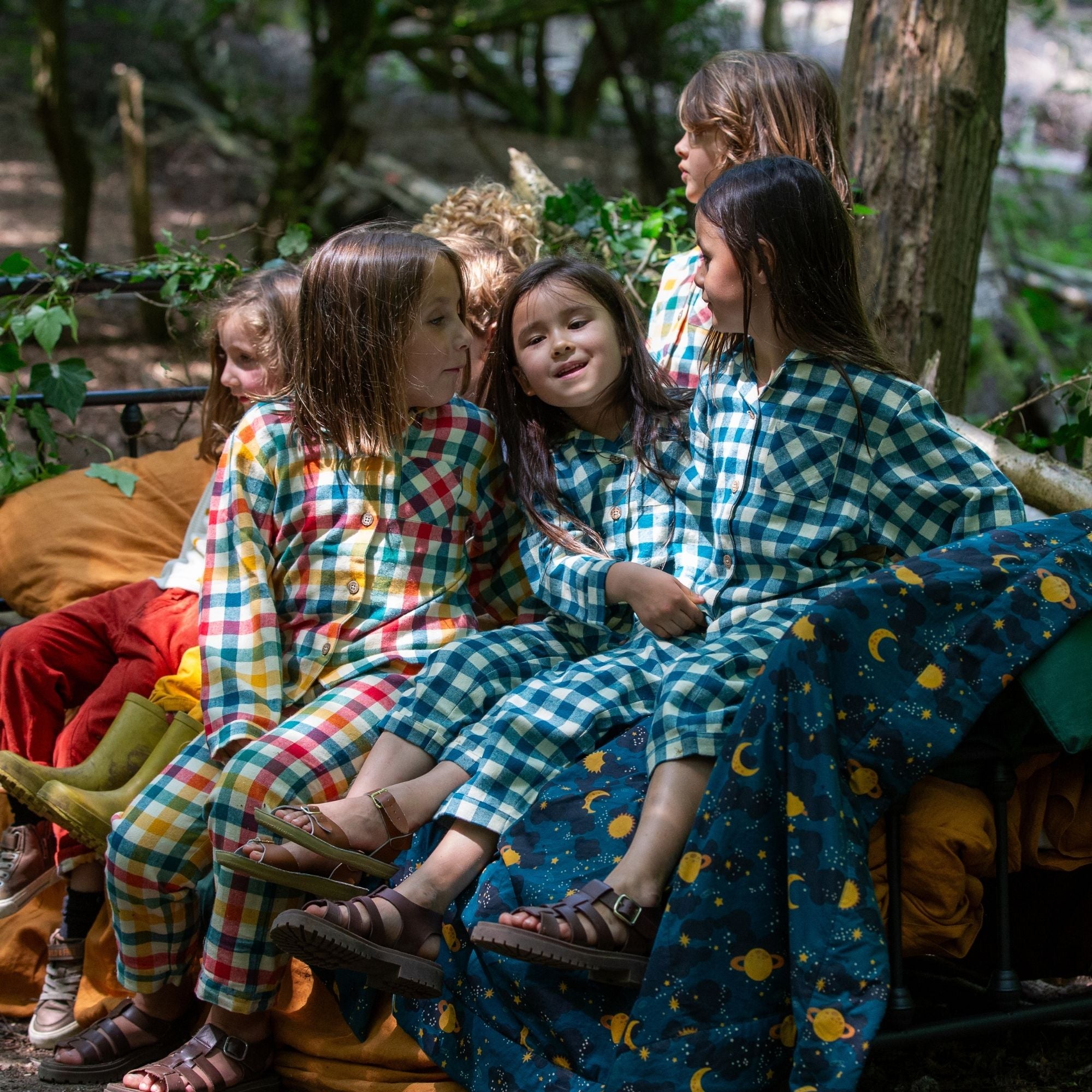 Rainbow Check Classic Button Up Pyjamas NOT AVAILABLE for USA/AUS/CAN