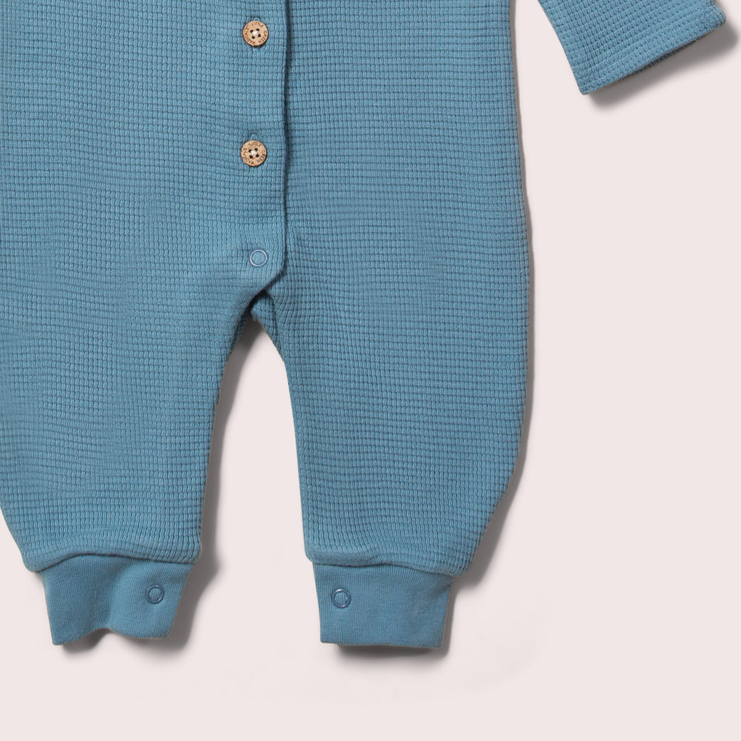 Dreamy Blue Organic Waffle Playsuit