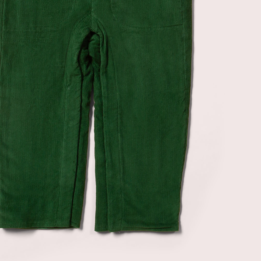 Vintage Green Lined Corduroy Dungarees