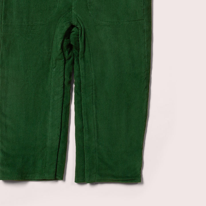 Vintage Green Lined Corduroy Dungarees