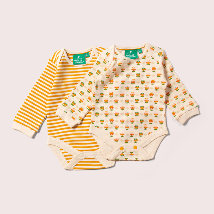 Little Blooms Organic Baby Bodysuit Set - 2 Pack